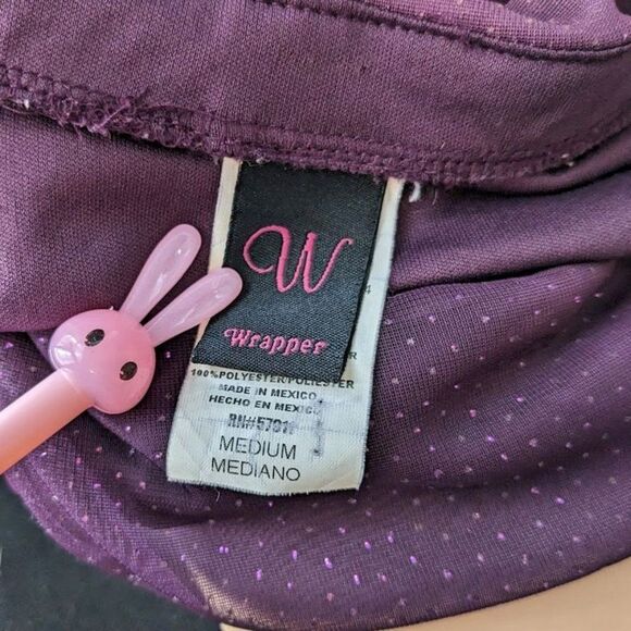 Vintage y2k Wrapper Midi Dress Strapless Glitter Fairycore Purple Siren Medium - Picture 9 of 12